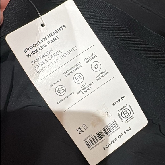 Athleta Brooklyn Heights High rise Pleated Wide Leg Pant // Black - Picture 15 of 16